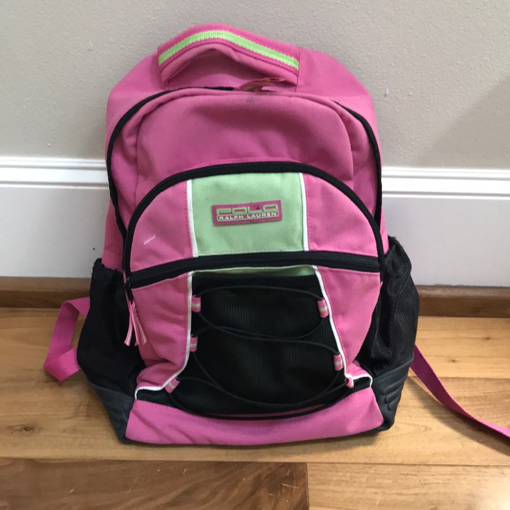 Polo Ralph Lauren backpack pink green black